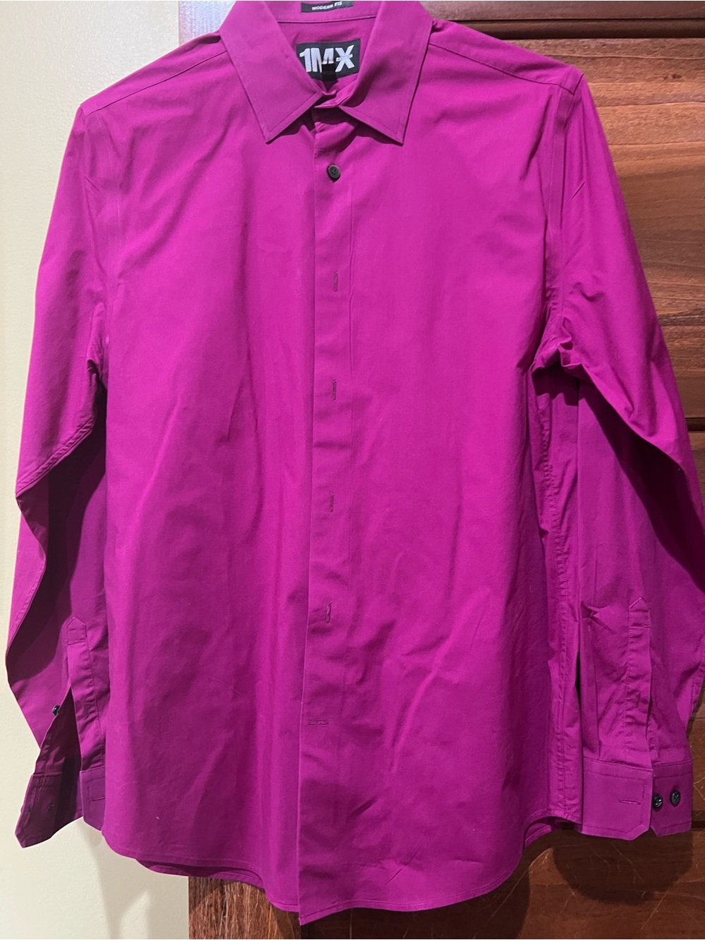 Express Men's Magenta Dress Shirt